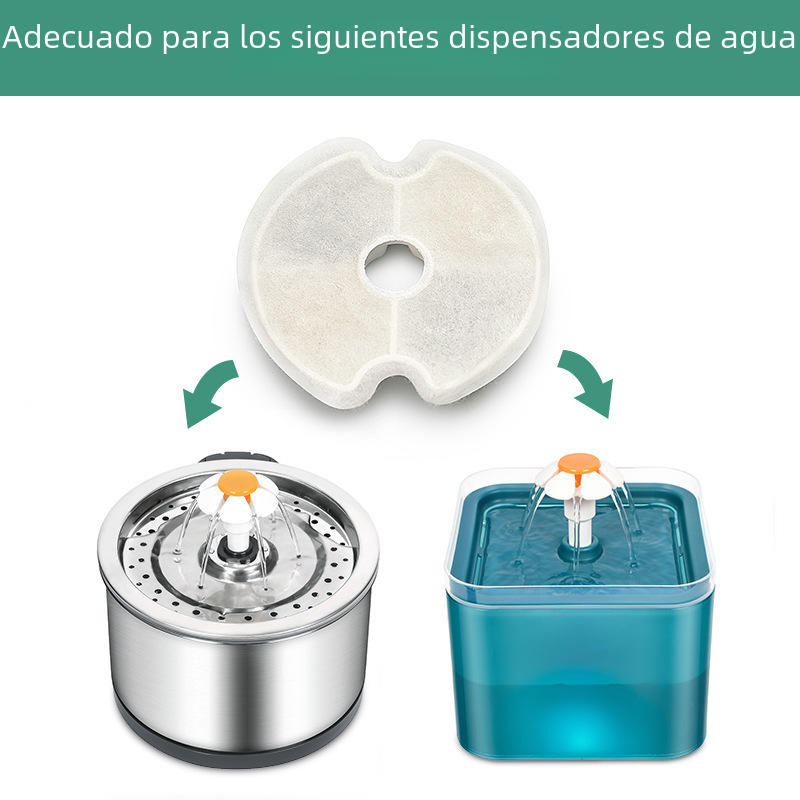 Fuente de Agua para Gatos con Sistema Multifiltro y Acero