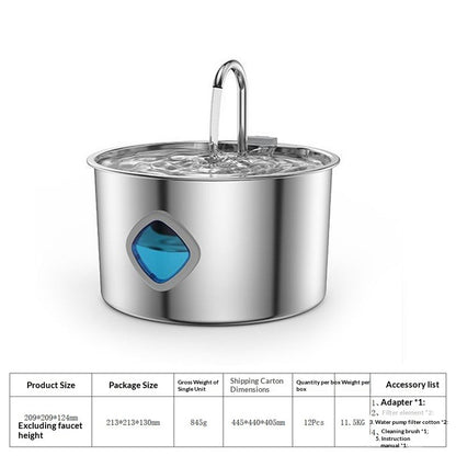 Stainless Steel Cat Water Fountain