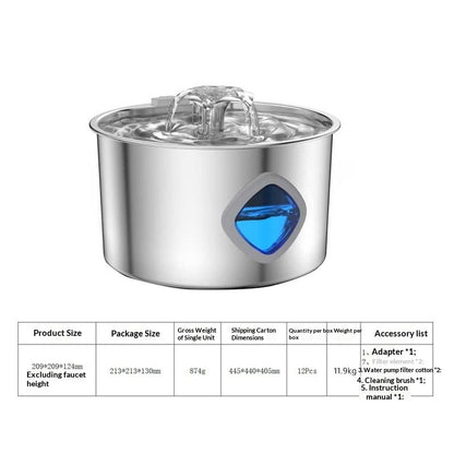 Stainless Steel Cat Water Fountain